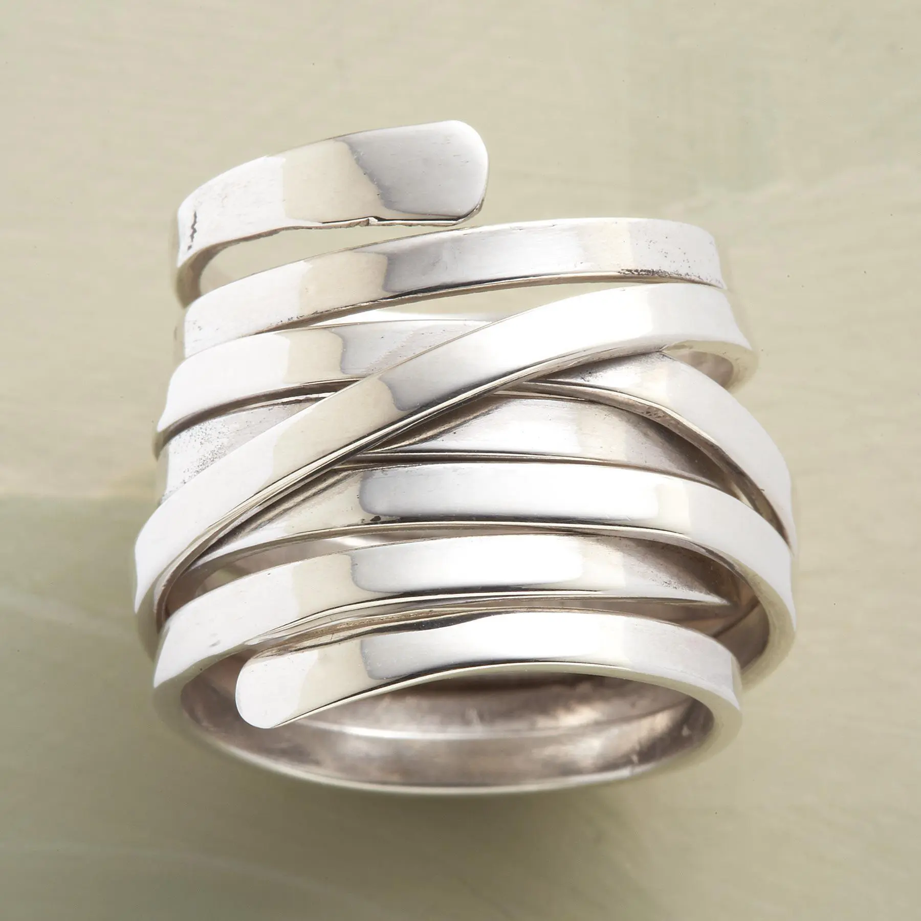 Bliss - Vintage Thick Layer Silver Ring - Jewels Heaven