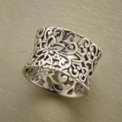 Bonnie - Vintage Silver Hollow Ring - Jewels Heaven
