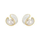 Luxury White Opal Earrings with Pearls Gold - Jewels Heaven