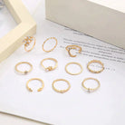 10 Pack of Bohemian Silver and Gold Plated Rings - Jewels Heaven