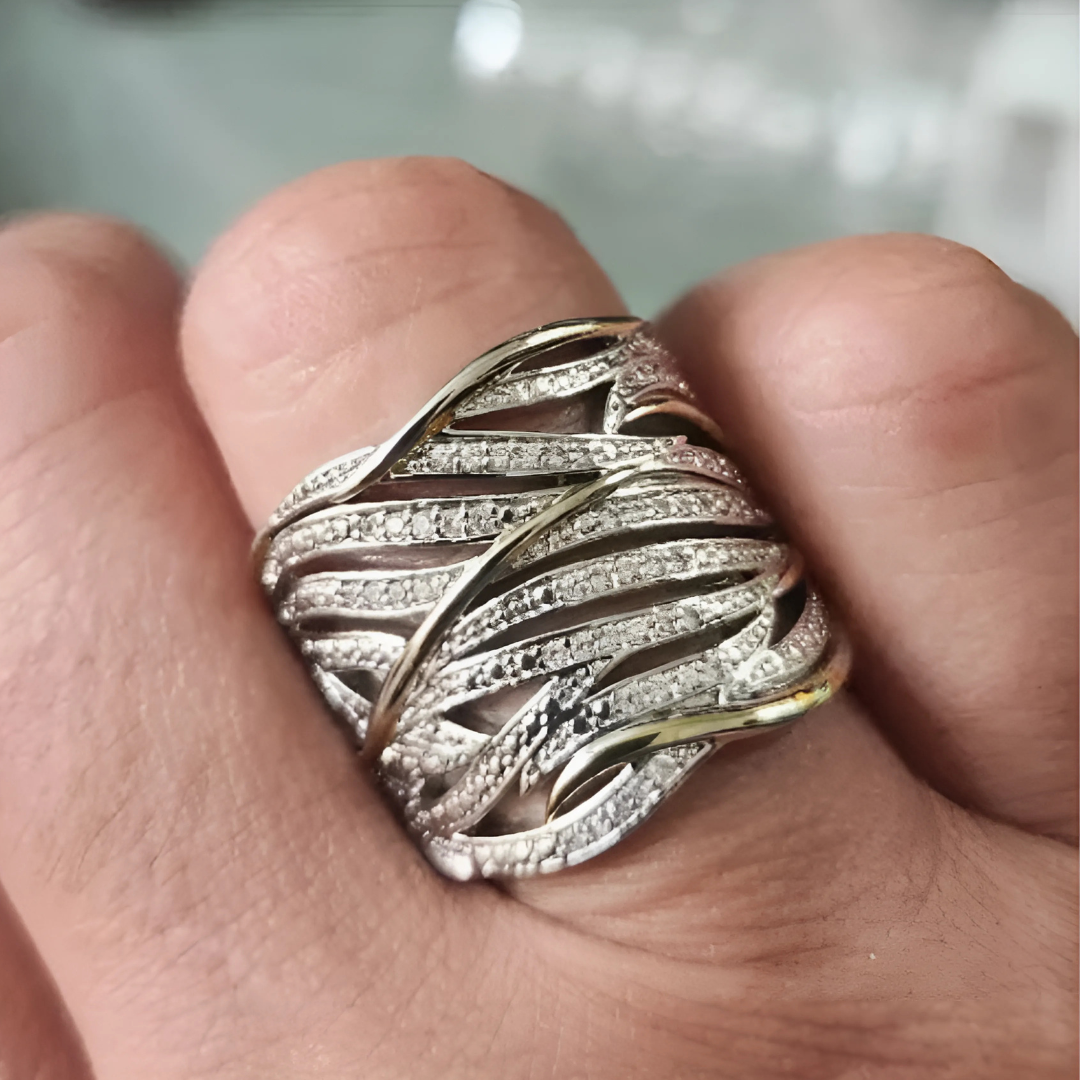 Elegant Multilayer Twisted Ring - Jewels Heaven
